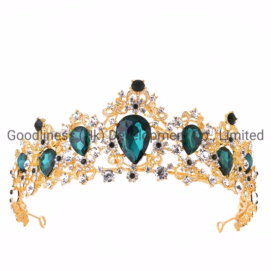 Diadèmes de couronne de princesse en métal et cristal strass, accessoires de cheveux à la mode